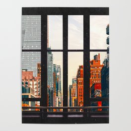 New York City Window #2-Surreal View Collage Poster