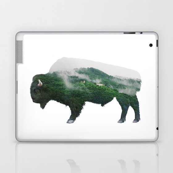 Bison double exposure Laptop & iPad Skin