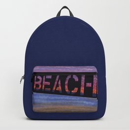 Beach Sunset Sign Backpack