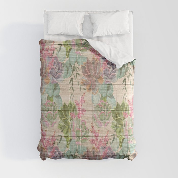 Flower on Wood Collection #2 Comforter