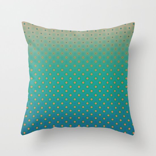 Polka Plankton Blue Throw Pillow