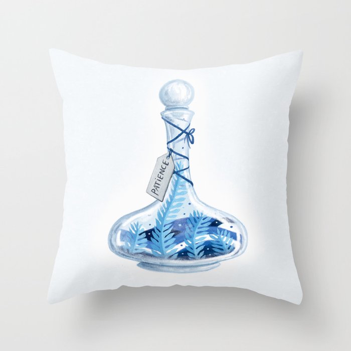 Patience Potion Throw Pillow