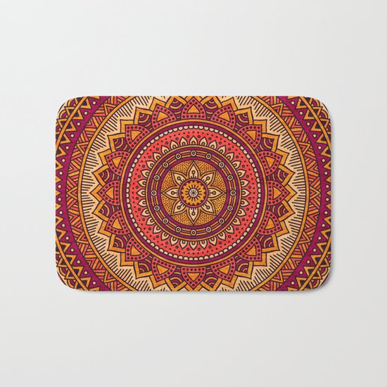 Hippie mandala 33 Bath Mat