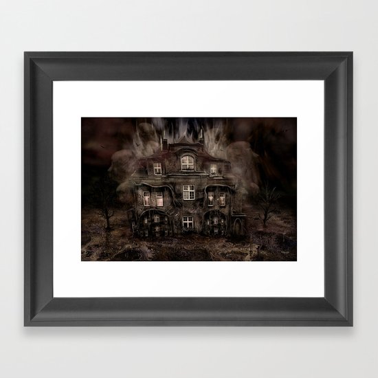 Die Geisterparty auf Halloween ! Framed Art Print
