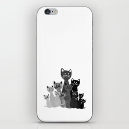 Black and White Cats iPhone Skin
