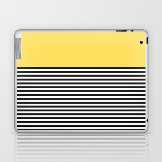 STRIPE COLORBLOCK {LEMON} Laptop & iPad Skin