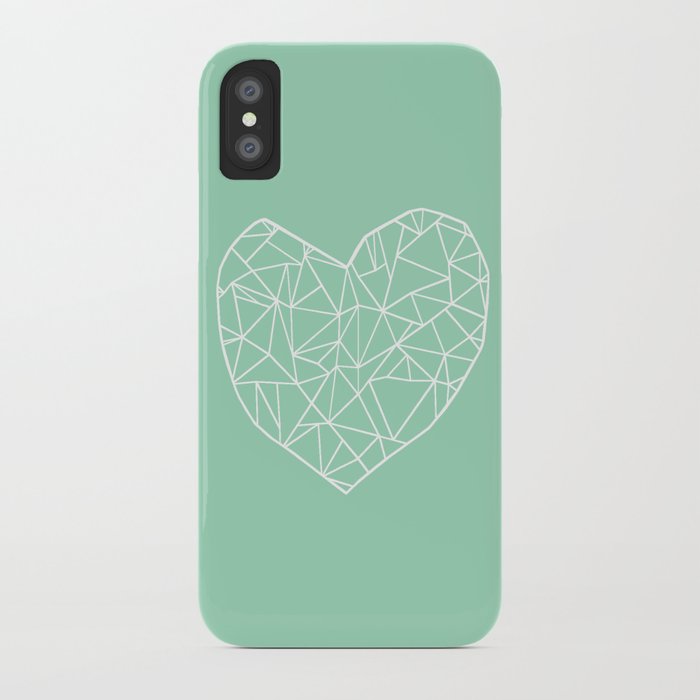 Abstract Heart Mint iPhone Case