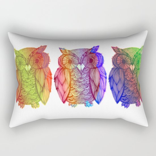 Owls. On Front Page. Rectangular Pillow