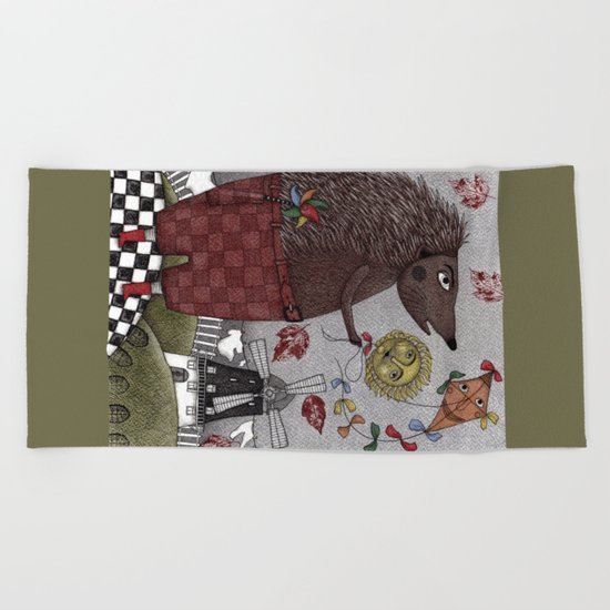 It's a Hedgehog! Beach Towel
