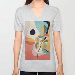 Colorful Branching Out 27 V Neck T Shirt