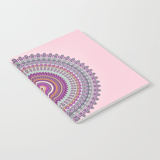 Pastel Mandala in shades on pink and purple Notebook