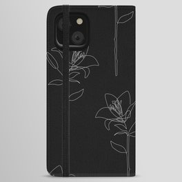Black Lily iPhone Wallet Case