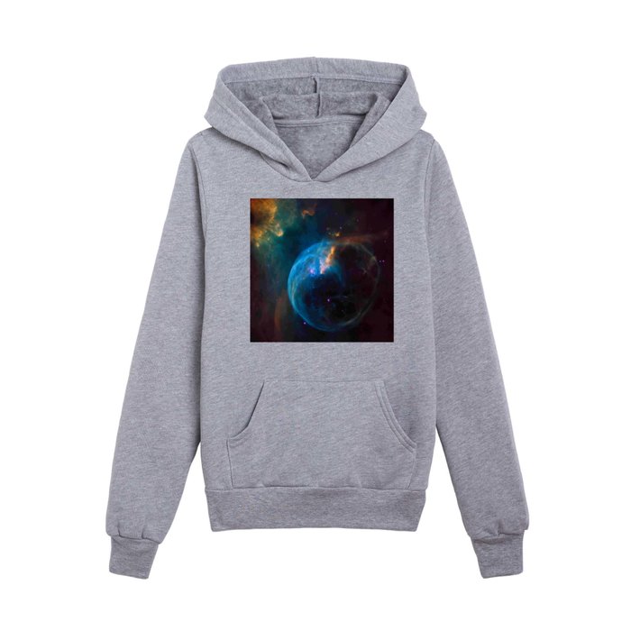 Hubble picture 1 : Bubble nebula NGC 735 Kids Pullover Hoodie