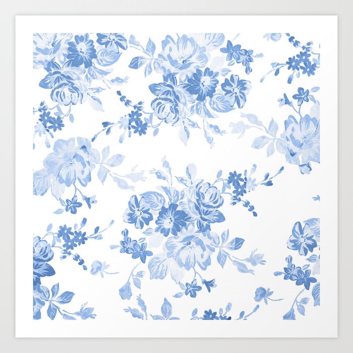 navy blue floral