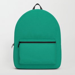 PEACOCK GREEN solid color Backpack