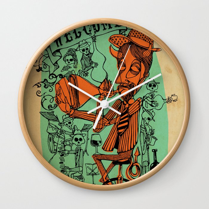 Welcome to the hell´s party Wall Clock