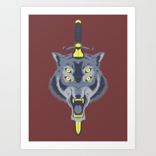 Wolf Head Art Print