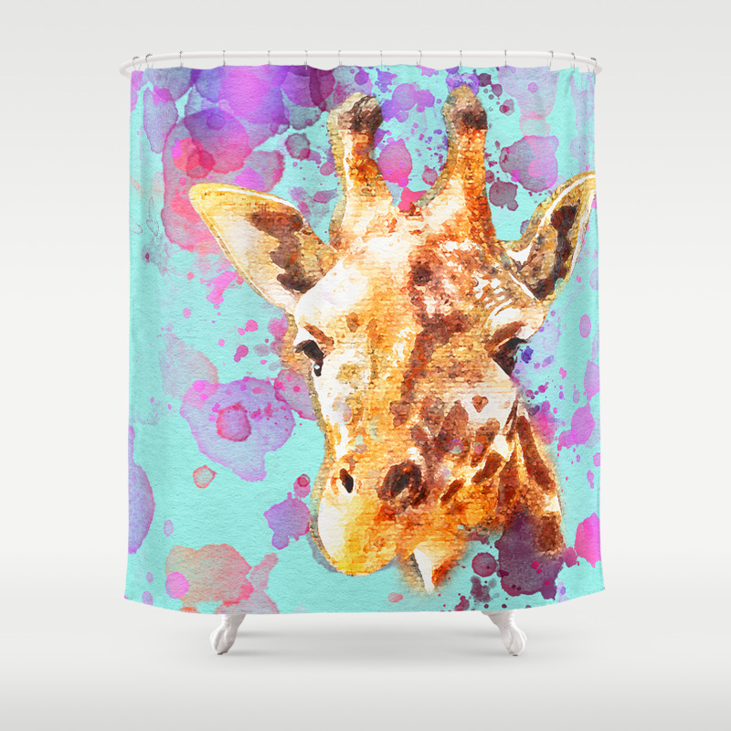 Giraffe Paintng Nursery Wall Art Watercolor Zoo Animal Love