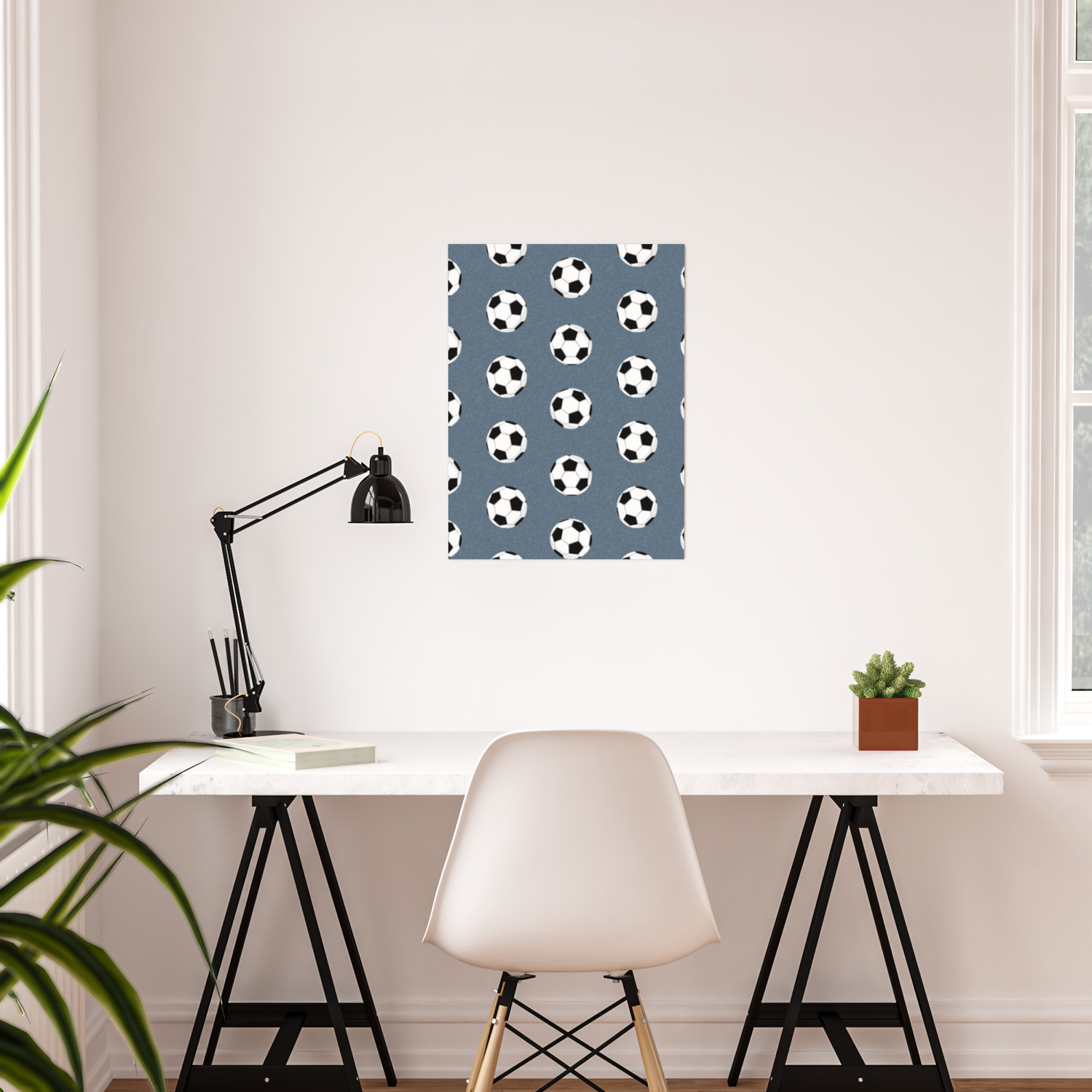 Soccer Pattern Great Decor Print For Nursery Boys Or Girls Rooms