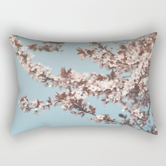 Cherryblossoms against the blue sky Rectangular Pillow