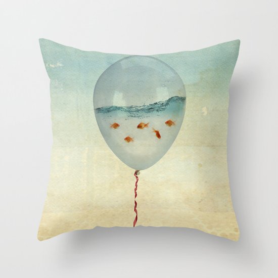 balloon fish Throw Pillow