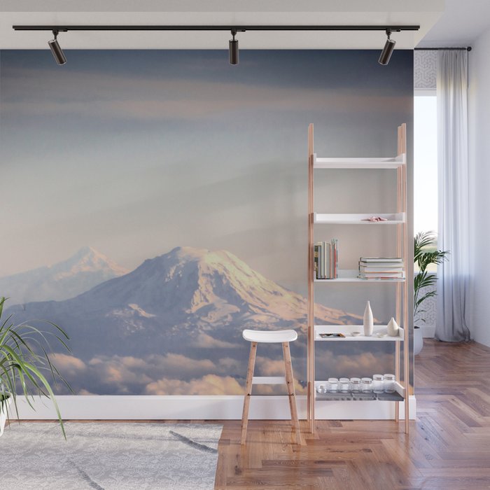 Mountain Peaks from Above Wall Mural