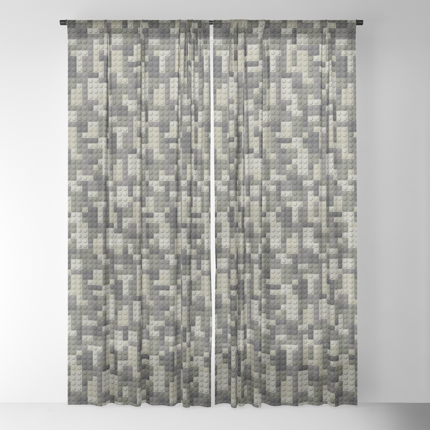 Legobricks Camouflage Sheer Curtain By Dima V Society6