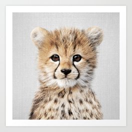 Baby Cheetah - Colorful Art Print