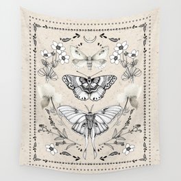 Three Moths Wall Tapestry