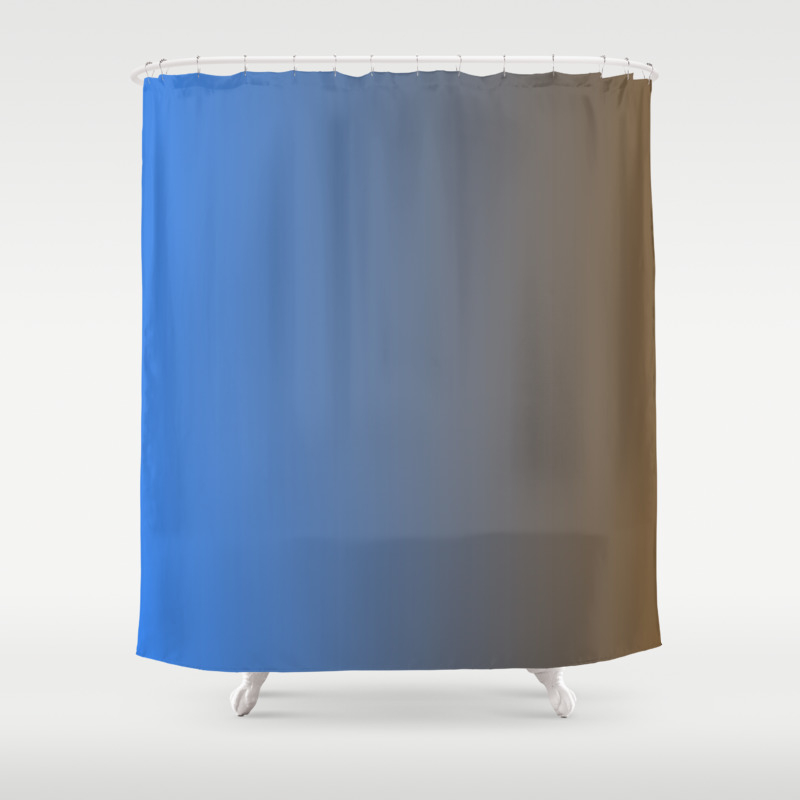 Brown And Blue Gradient 014 Shower Curtain By Colorgradient Society6