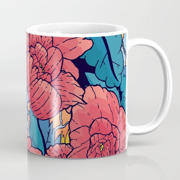 The Red Flowers Coffee Mug