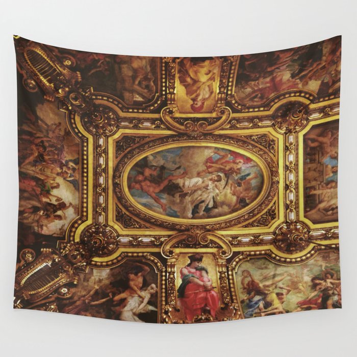 Ceiling of the Palais Garnier Wall Tapestry