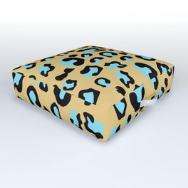 90s Retro Jungle Leopard Pattern Outdoor Floor Cushion