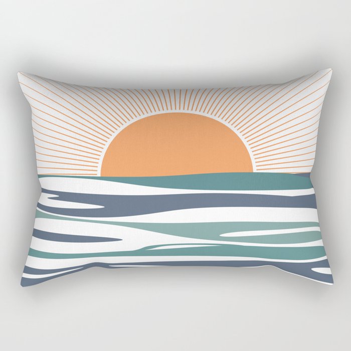 Sunrise by the sea Rectangular Pillow