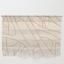 Abstract Lines 3 orange  Wall Hanging