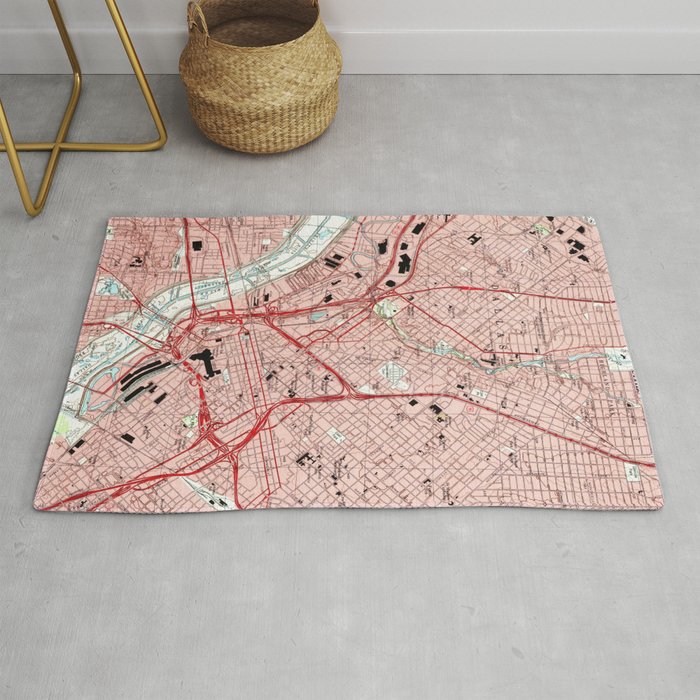 Dallas Texas Map (1995) Rug