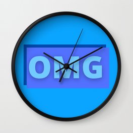 OMG Blue Wall Clock