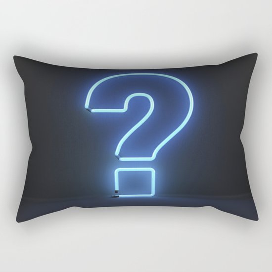 Question Mark (Neon) Rectangular Pillow