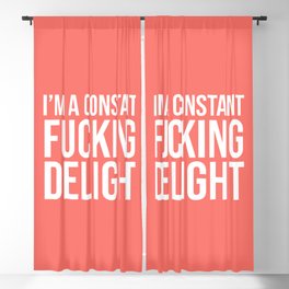 I'm a Constant Fucking Delight (Living Coral) Blackout Curtain