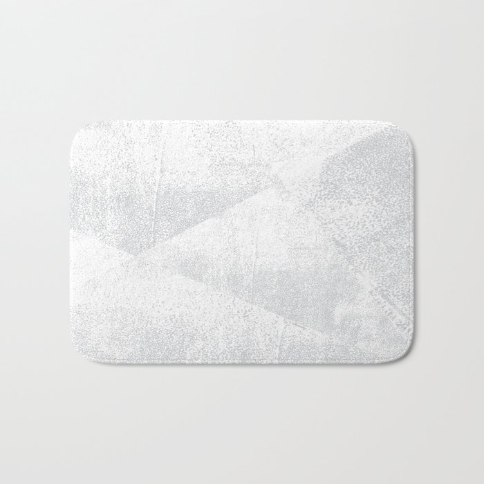 White And Gray Lino Print Texture Geometric Bath Mat By Itsjensworld Society6