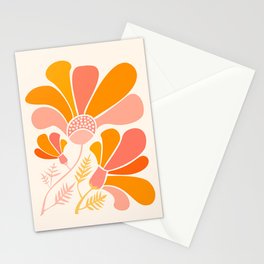 Floral Disco Party - 70s Style Wildflowers Stationery Card