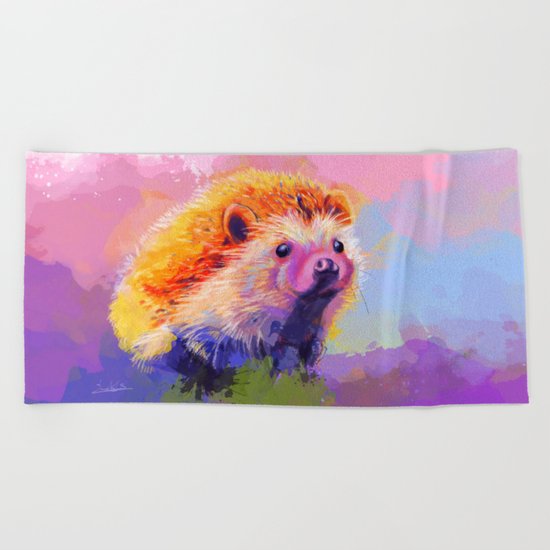 Sweet Hedgehog Beach Towel