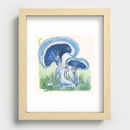 Empire of Mushrooms: Lactarius indigo Recessed Framed Print