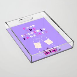 Purple Prosecco Acrylic Tray
