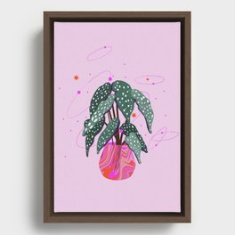 Modern abstract begonia maculate pot Framed Canvas