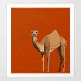 Camel Moon Art Print