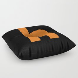 letter H (Orange & Black) Floor Pillow