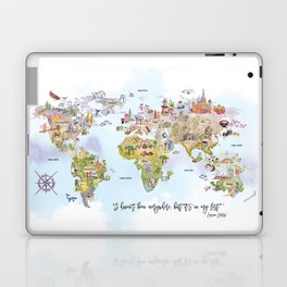 World Map Watercolor Laptop & iPad Skin