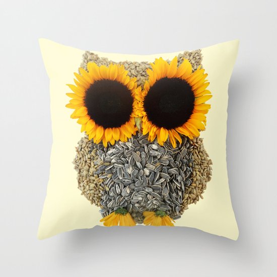 Hoot! Day Owl! Throw Pillow