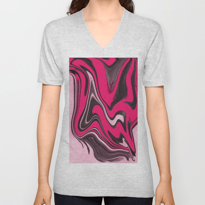 Blanketed V Neck T Shirt